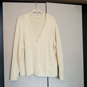 100% cotton light green cardigan